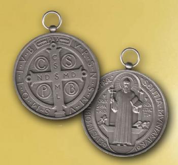 FOTOMEDALLA SAN BENITO bao plata (4,7 cms)